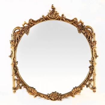 ROUND GILDED ITALIANATE MIRROR