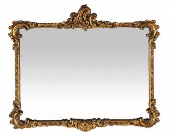 OVERMANTLE MIRROR WITH GILDED FRAME