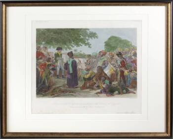 GROUP OF SIX FRAMED ORIENTALIST PRINTS