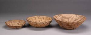 A GROUP OF THREE PIMA COILED BASKETS