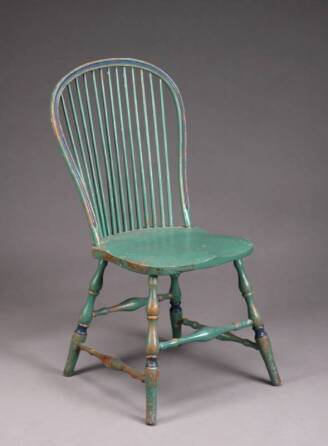 A PAINTED WINDSOR CHAIR