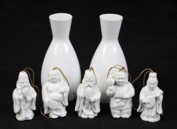 A GROUP OF FIVE 20TH CENTURY JAPANESE FIGURAL SALT