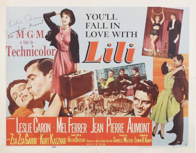 LILI - LESLIE CARON SIGNED POSTER