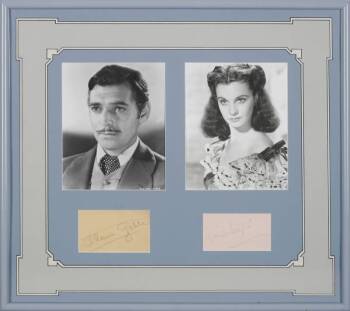 VIVIAN LEIGH AND CLARK GABLE SIGNATURES