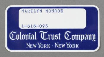 MARILYN MONROE BANK CARD