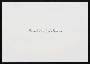 FRANK SINATRA CARD TO SAMMY DAVIS JR.
