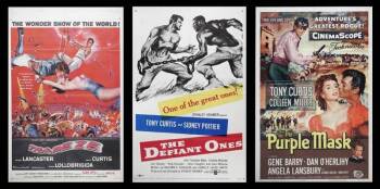 A GROUP OF THIRTY FIVE TONY CURTIS FILM POSTERS