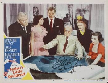 FATHER'S LITTLE DIVIDEND - ELIZABETH TAYLOR SIGNED