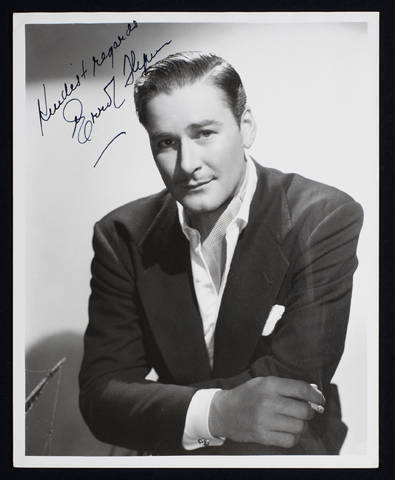 ERROL FLYNN SIGNED STUDIO PHOTOGRAPH