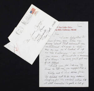 FRED ASTAIRE LETTER TO JAMES CAGNEY