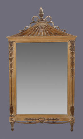 A 20TH CENTURY DIRECTOIRE STYLE WALL MIRROR