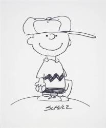 THREE CHARLES SCHULZ DRAWINGS - 2