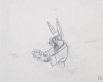 A VIRGIL ROSS ANIMATION DRAWING OF BUGS BUNNY FROM