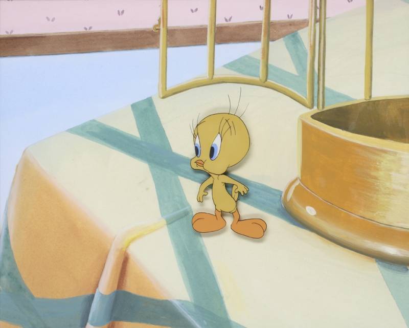 A WARNER BROTHERS CELLULOID OF TWEETY BIRD