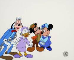 A WALT DISNEY PRODUCTION CELLULOID WITH FOUR CHARA