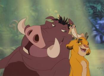 A WALT DISNEY CELLULOID FROM "THE LION KING II: SI
