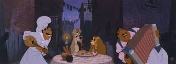 A WALT DISNEY RE-ANIMATION CELLULOID FROM "LADY AN