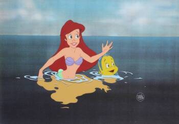 A WALT DISNEY CELLULOID FROM "THE LITTLE MERMAID"