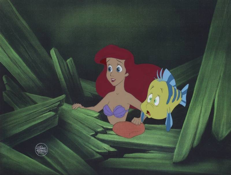 A WALT DISNEY CELLULOID FROM "THE LITTLE MERMAID"