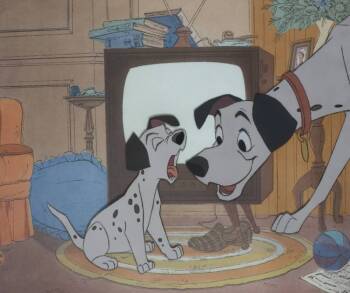 A WALT DISNEY CELLULOID FROM "101 DALMATIANS"