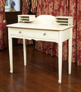A CREAM PAINTED WRITING TABLE