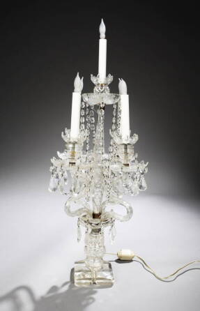 WATERFORD STYLE CANDELABRA LAMP