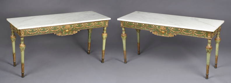 PAIR OF NEOCLASSICAL STYLE CONSOLE TABLES