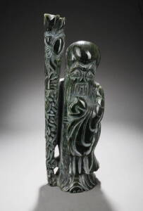 CHINESE CARVED STONE FIGURE OF SHOU-LAO