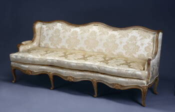 LOUIS XV STYLE CAMELBACK SOFA