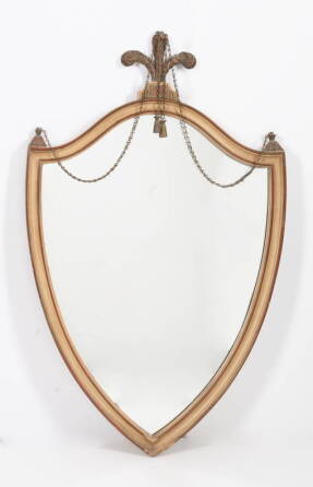 HEPPLEWHITE STYLE SHIELD SHAPED MIRROR