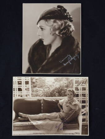 TWO MARY PICKFORD SIGNED PHOTOGRAPHS