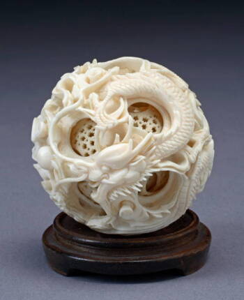 CHINESE CARVED IVORY BALL