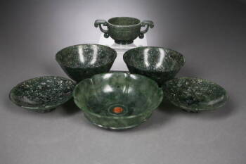 GROUP OF JADE BOWLS