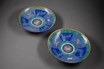 TWO CHINESE CERAMIC CHARGERS