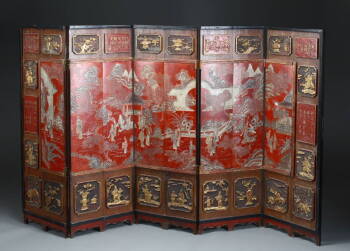 CHINESE FIVE PANEL SCREEN