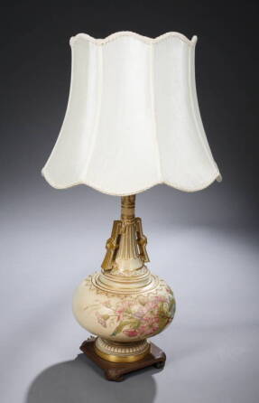 PORCELAIN VASE MOUNTED AS A TABLE LAMP