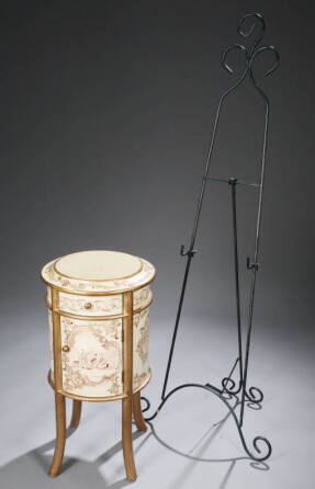PAINTED AND GILDED COMMODE