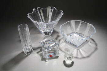 GROUP OF CRYSTAL AWARD BOWLS AND TROPHIES