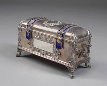 PALLOTTI SILVER JEWELED CASKET