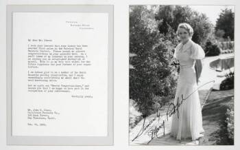 MARY PICKFORD SIGNED PHOTOGRAPH AND LETTER