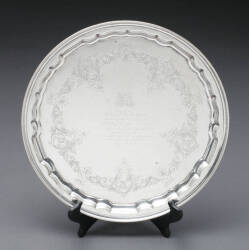 MARY PICKFORD OWNED INSCRIBED SILVER TRAY