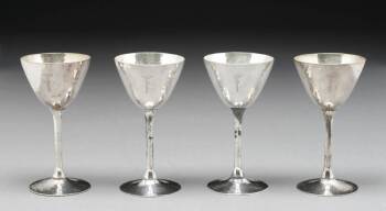 MARY PICKFORD OWNED MONOGRAMMED SILVER GOBLETS