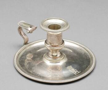 MARY PICKFORD OWNED SILVER CANDLESTICK