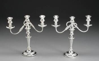MARY PICKFORD OWNED SILVER CANDELABRUMS