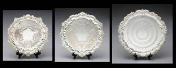 MARY PICKFORD OWNED SILVER TRAYS