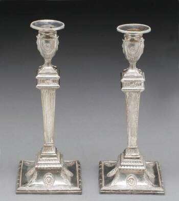 MARY PICKFORD OWNED SILVER CANDLESTICKS