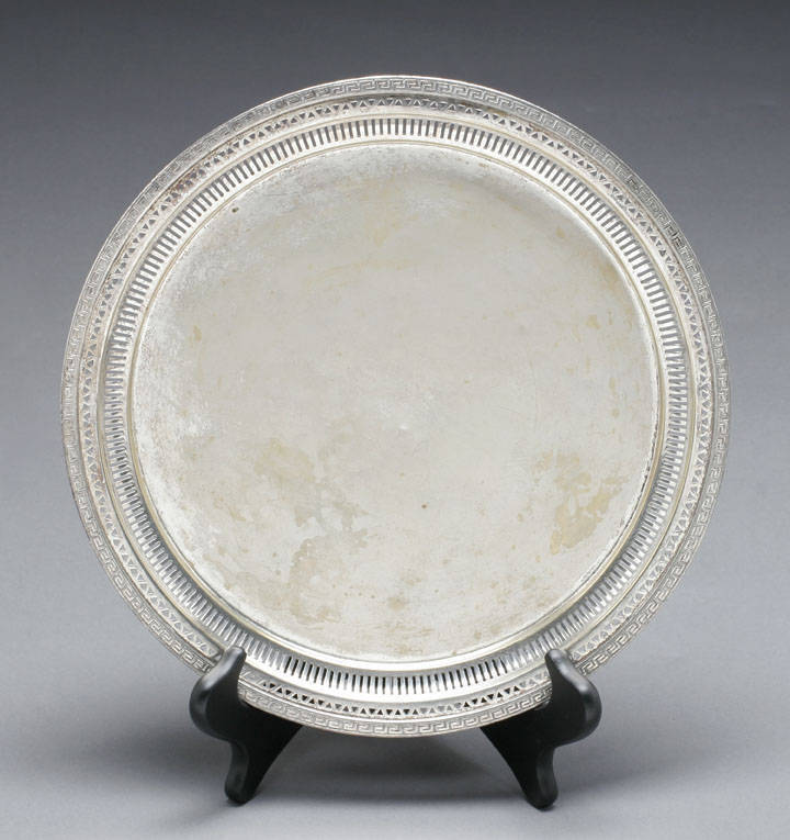 MARY PICKFORD OWNED SILVERPLATED ROUND TRAY