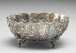 MARY PICKFORD OWNED SILVERPLATED BOWL WITH CHERUB