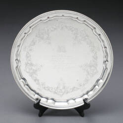 MARY PICKFORD OWNED INSCRIBED SILVER TRAY - 3