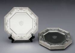 MARY PICKFORD OWNED INSCRIBED SILVER PLATES - 4